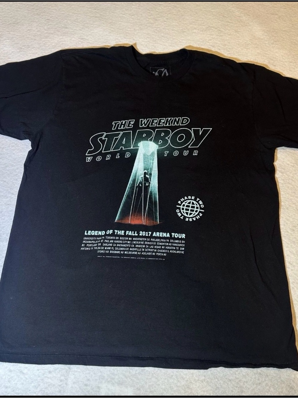 The Weeknd Starboy World Tour Black Graphic Tee